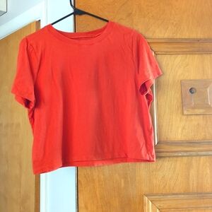 Madewell Soft Fade Cotton Boxy-Crop tee